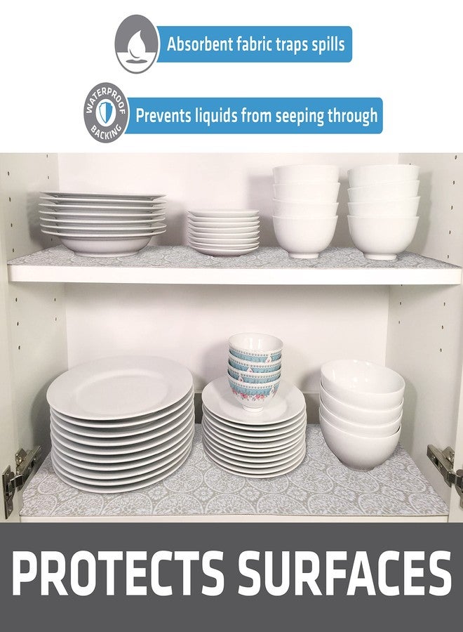 Drymate Premium Luxury Shelf & Drawer Liner, Thick Cushioned Fabric, Non-Adhesive, Absorbent, Waterproof, Slip-Resistant, Liners for Kitchen Cabinets, Cupboards (USA Made)(12”x59”)(2-Pack)(Tan) - Image 2